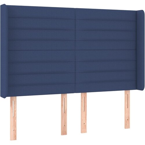  Uzglavlje s u&amp;scaron;ima plavo 147x16x118/128 cm od tkanine Slike
