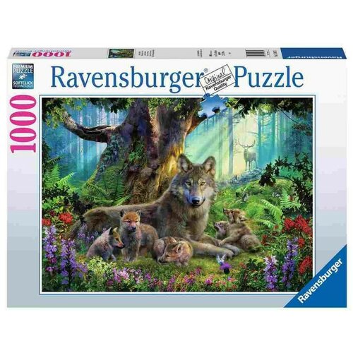 Ravensburger puzzle - Vukovi u šumi - 1000 delova Slike