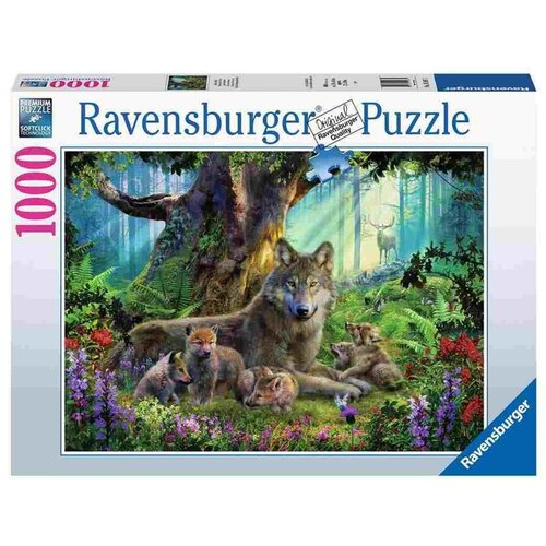 Ravensburger puzzle - Vukovi u šumi - 1000 delova Slike