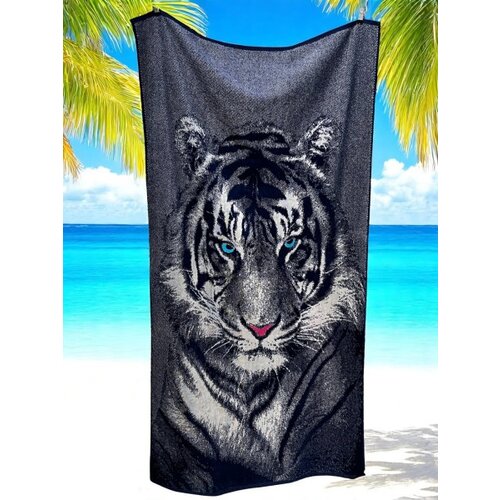  Plažni pe&amp;scaron;kir &amp;quot;Tiger Gaze&amp;quot; &amp;ndash; 180x97 cm, 100% pamuk ( VLK000680-&amp;quot;Tiger Gaze&amp;quot; ) Slike