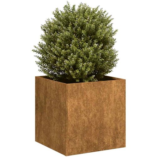 VidaXL Planter Rusty 40x40x40 cm Vremensko odporno jeklo Slike