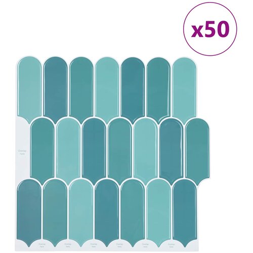  Pernata pločica 50 pcs Plava 30 x 30 cm Poliuretan i PET Slike