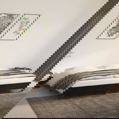 VidaXL okvir za krevet crni 200x200 cm bar&amp;scaron;unasti Slike