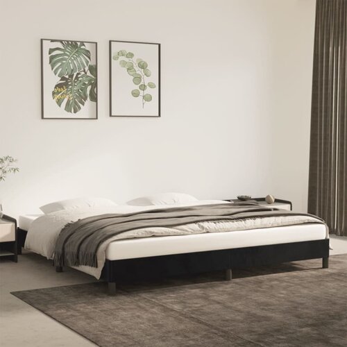 vidaXL Posteljni okvir črn 200x200 cm žamet Cene