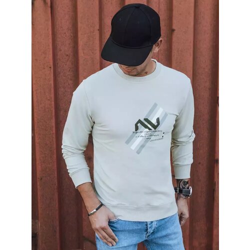 DStreet Bluza męska z nadrukiem beżowa Cene