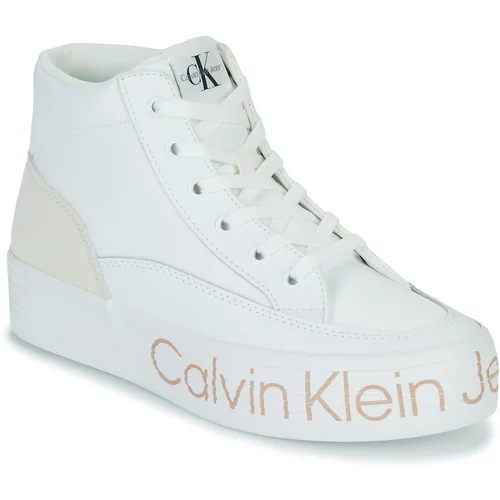 Calvin Klein Jeans Visoke superge VULC FLATF MID WRAP AROUND LOGO Bela