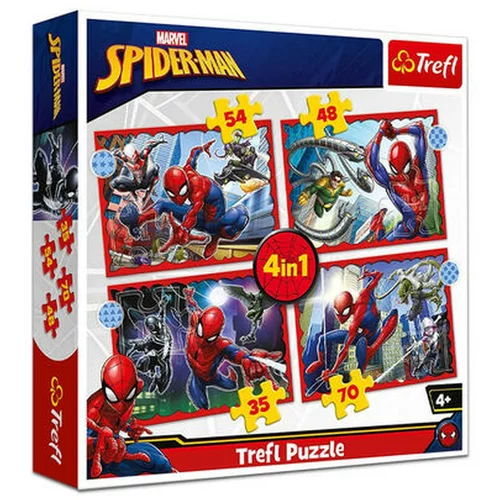 Trefl 4v1-35, 48, 54, 70 -delna sestavljanka Spiderman