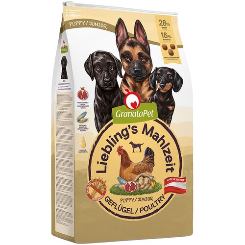  Varčno pakiranje GranataPet Liebling's Mahlzeit 2 x veliko pakiranje - Junior perutnina (2 x 10 kg) Cijene