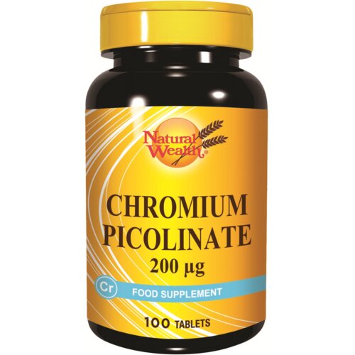 Natural Wealth hrom pikolinat 200 mcg, 100 tableta - podrška metabolizmu šećera Cene