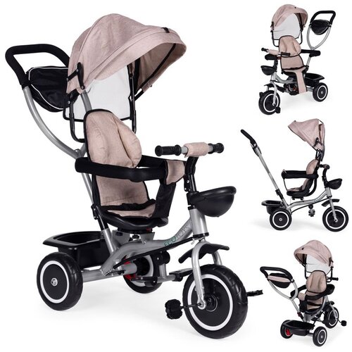 ECO TOYS Dječji tricikl 2u1 bež Slike