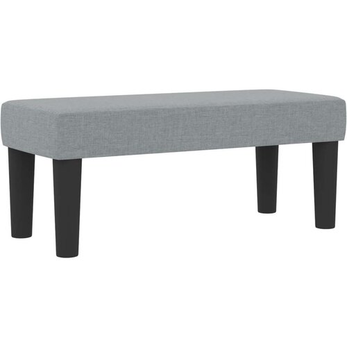 Box Spring Krevet s Madracem i Klupom Svijetlosivi 90x200 cm Tkanina Slike