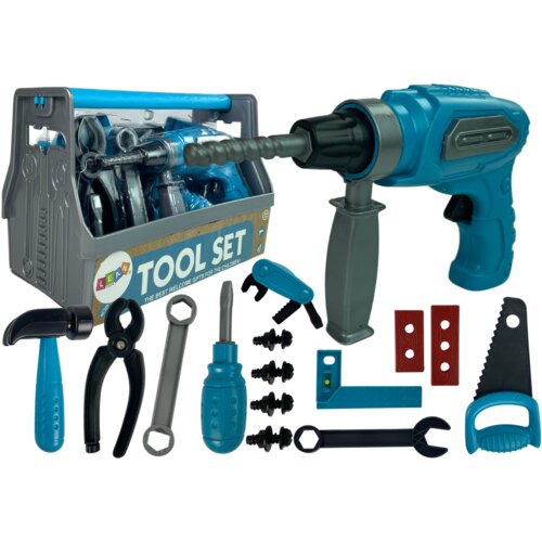 Lean_Toys Set orodij škatla žaga sveder modra Cene