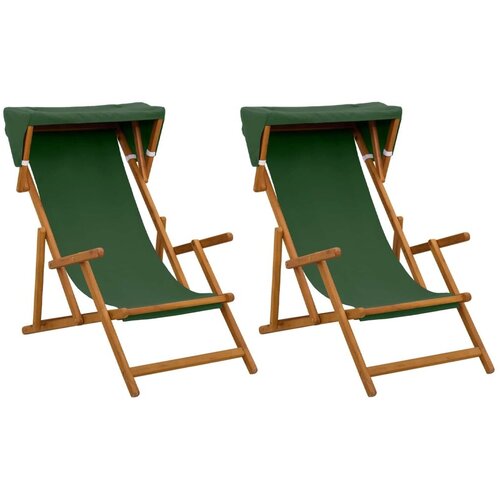  Ležaljka 2 pcs 3 Pozicija Čvrsto drvo eukaliptusa Zelena - Zelena 2x stolica Slike