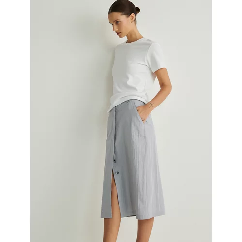 Reserved - Suknja od nabrane tkanine - light grey