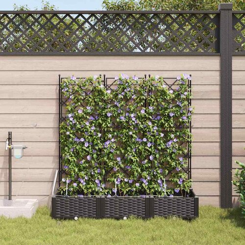 Vrtna saksija 3 pcs Crna 120 x 40 x 126 cm Plastika Cene