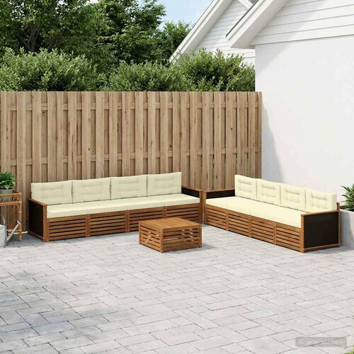  Set vanjskih sofa 9 kom. Prirodna i krem Poliester Cene