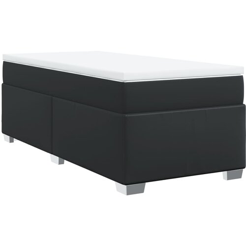 Maison Chic Box spring postelja - Vzmetna postelja z vzmetnico črna 80x200 cm umetno usnje SL17456, (21895161) Slike