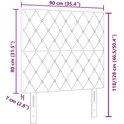 Uzglavlje Tamno siva 90 cm Bar&amp;scaron;un Slike