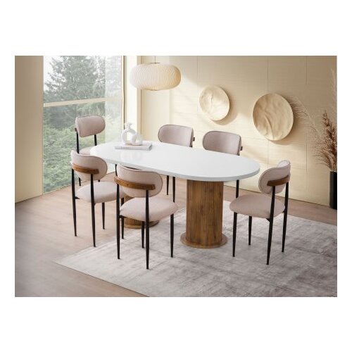 Hanah home trpezarijski sto bele boje milas 2992 Slike