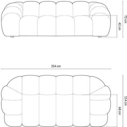 Micadoni Home Svetlo zelena žametna sedežna garnitura 254 cm Diana &amp;ndash; Slike