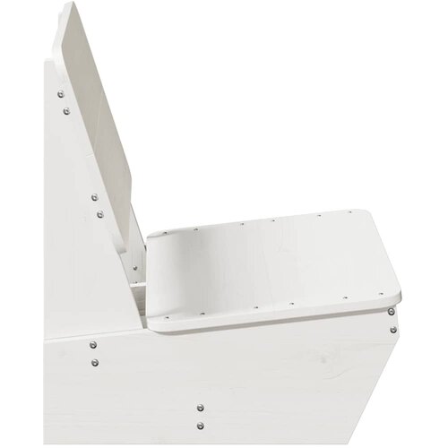  Vrtne stolice 2 kom bijele 60x64x70,5 cm masivne borovine Slike