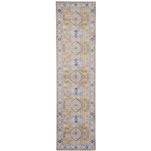 Think Rugs Staza za tepih siva/bež 225x60 cm Topaz - Slike