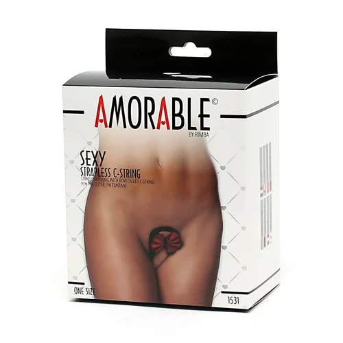 AMORABLE Strapless C-String Red