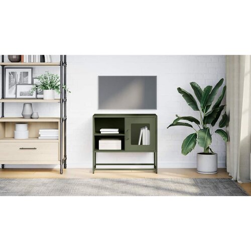  TV ormarić maslinastozeleni 68x39x60,5 cm čelični Zelena Slike