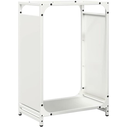 vidaXL stojalo za drva belo 44x28x65 cm hladno valjano jeklo, (21827416) Cene