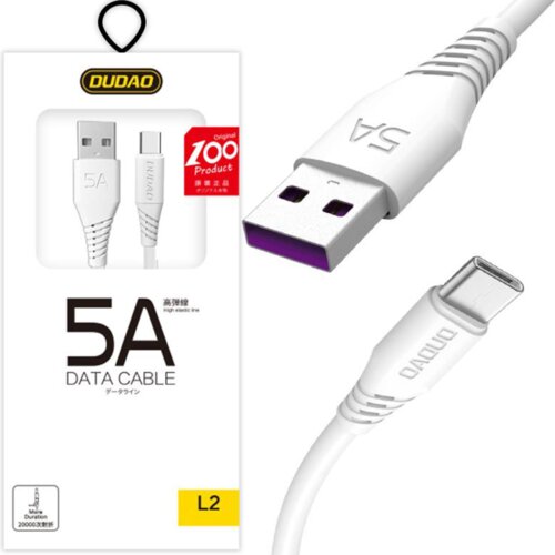 Dudao USB / USB TIP C KABEL 5A 2M BEL POLNILNI KABEL, (21832972) Cene