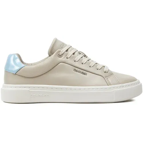 Calvin Klein Superge Cupsole Lace Up W/Ml Lth HW0HW02119 Bež