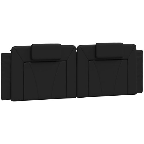 Maison Chic posteljno vzglavje - vzglavna omarica - vzglavna stranica črna 160 cm umetno usnje, (21704157) Cene