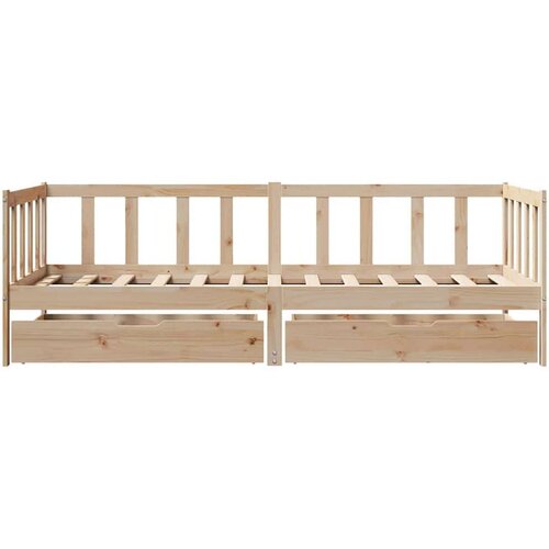 vidaXL Dnevni krevet s ladicama bez madraca 80x200 cm masivno drvo Cene
