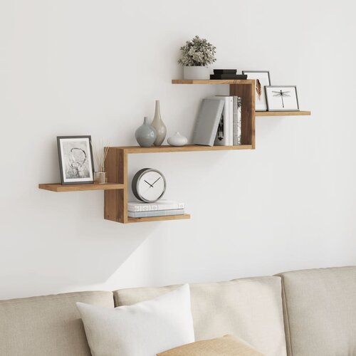 vidaXL Stenska polica artisan hrast 104x15x49 cm inženirski les Cene