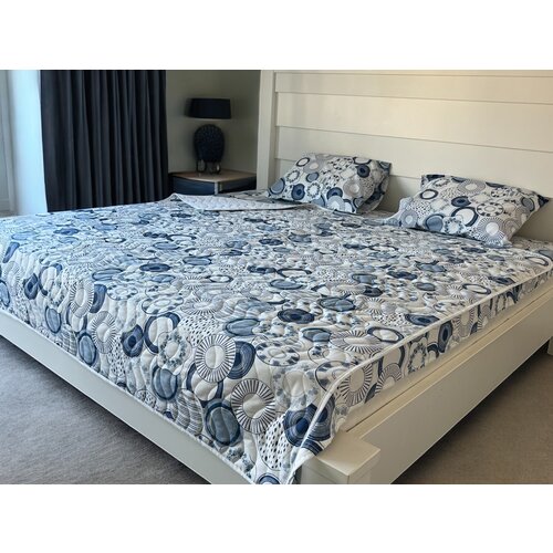  viktorija set pamučni prekrivač 200x200cm, plavi Slike