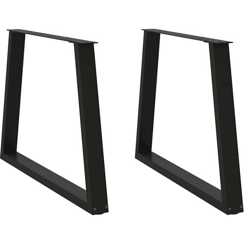 VidaXL noge jedilne mize v-oblika 2 kosa črna 100x(72-73,3) cm jeklo Slike