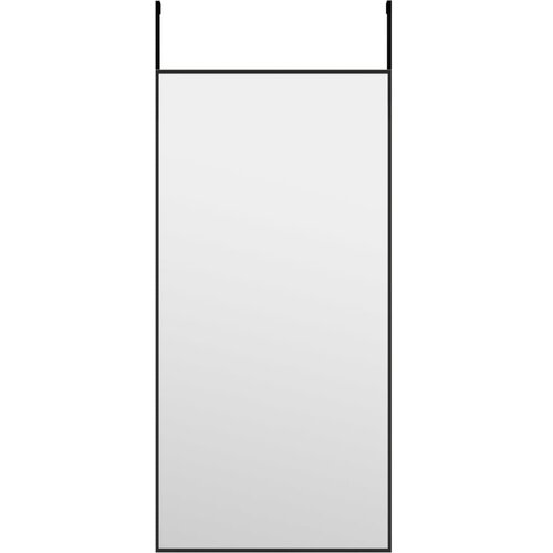  Ogledalo za vrata crno 30 x 60 cm od stakla i aluminija Slike