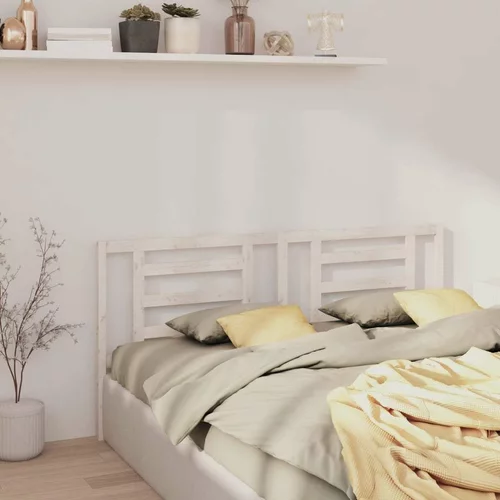  Uzglavlje za krevet bijelo 166 x 4 x 100 cm od masivne borovine