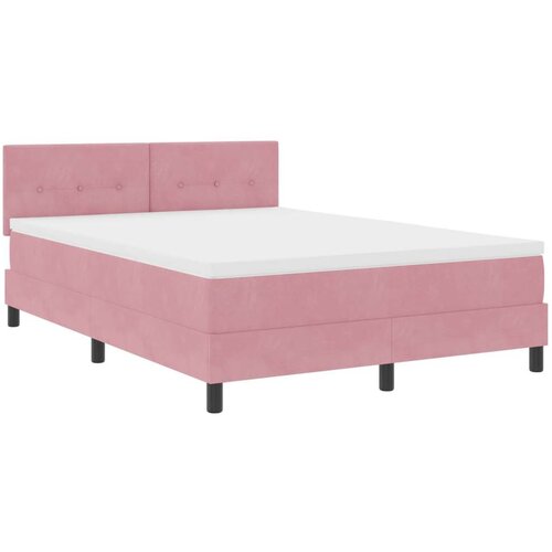 Box spring krevet s madracem Ružičasta 140x200 cm Baršun Cene