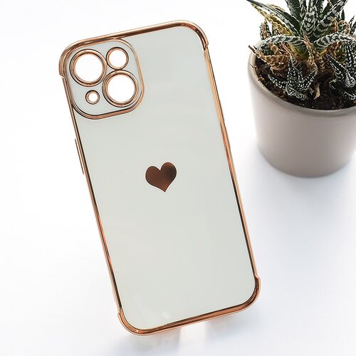  Maska Heart Frame za iPhone 15 bela Cene