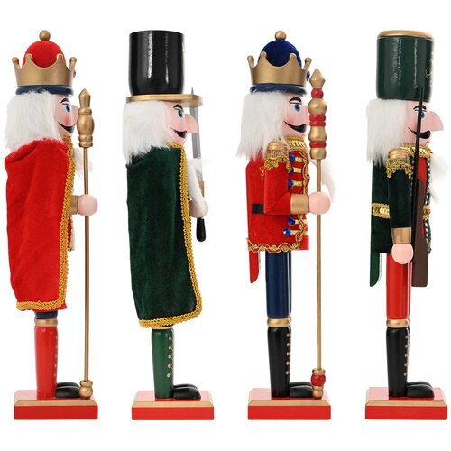  Božićni nutcracker TURKU 4 kom. Crvena i Crna 38 cm Slike