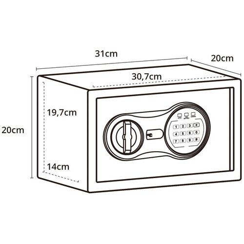 MID.YOU Trezor Safe Compact Iii, Črna Slike