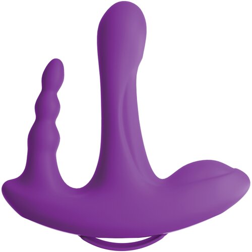 Pipedream 3Some Rock N&amp;#039; Ride Silicone Vibrator Purple Slike