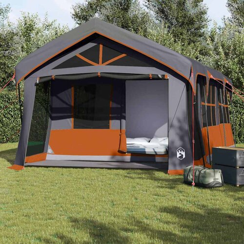VidaXL &amp;Scaron;otori s streho Siva in oranžna 620 x 322 x 240 cm Poliester - - Siva - 24.85 - 620 x 322 x 240 cm - 2025- Slike