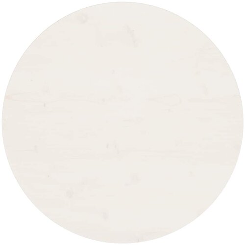  Ploča za stol okrugla bijela &amp;Oslash; 70 x 3 cm od masivne borovine Slike