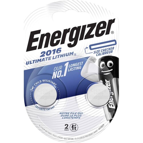 Energizer gumbne celice CR 2016 3 V 2 kos 100 mAh litij Ultimate 2016, (20430591) Cene