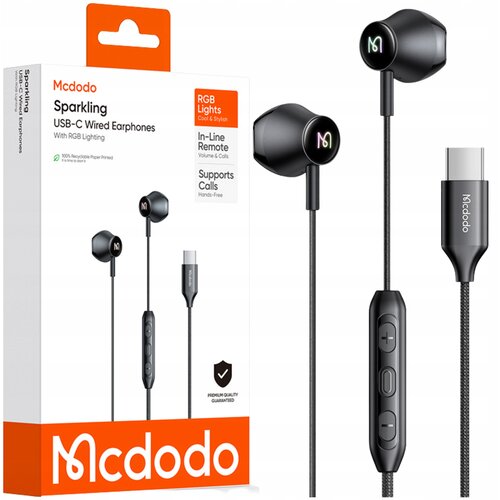 McDodo ŽIČNE SLU&Scaron;ALKE ZA TELEFON Z MIKROFONOM V U&Scaron;ESU USB-C DAC RGB, (5000260438) Cene