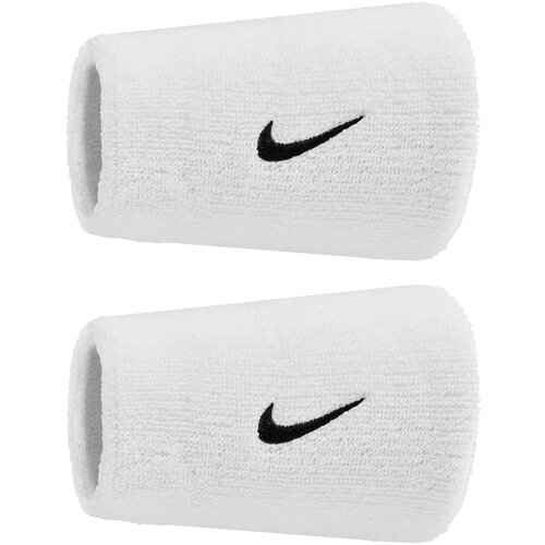 Nike Dodatki &amp;scaron;port Swoosh Classic Double Wide Wristbands 2PK Bela Slike