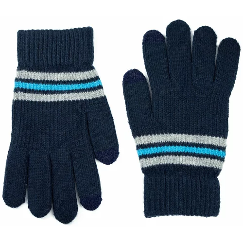 Art of Polo Man's Gloves Rk22232 Navy Blue