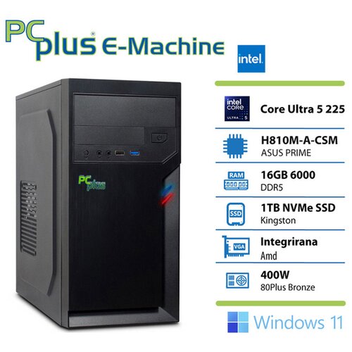 PCPLUS namizni računalnik e-machine Ultra 5 225 Ultra 5 225/16GB/1TB SSD/Windows 11 Home Slike